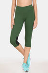 Zelocity All Day 3/4Th Yoga Leggings - Green Pasture — thumbnail 2
